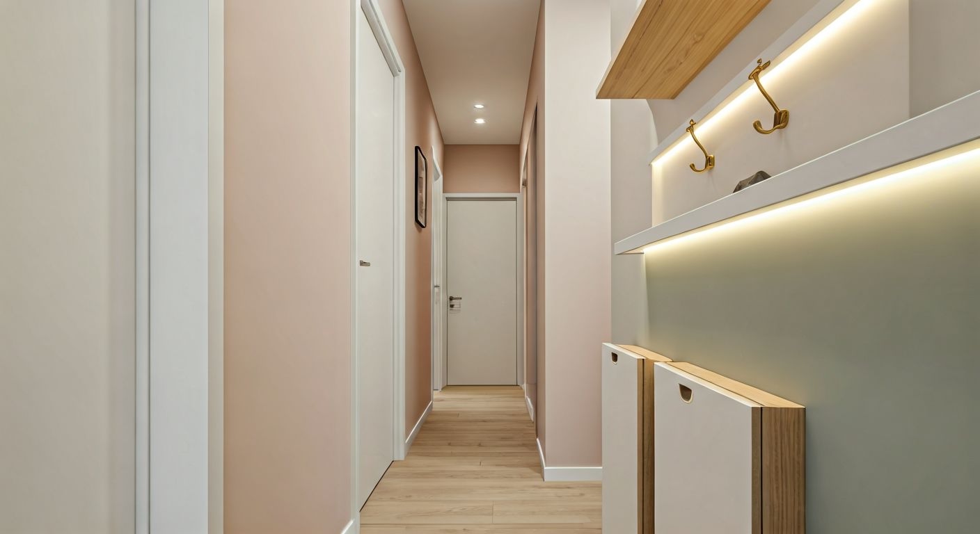 Детальный план открытых полок и крючков