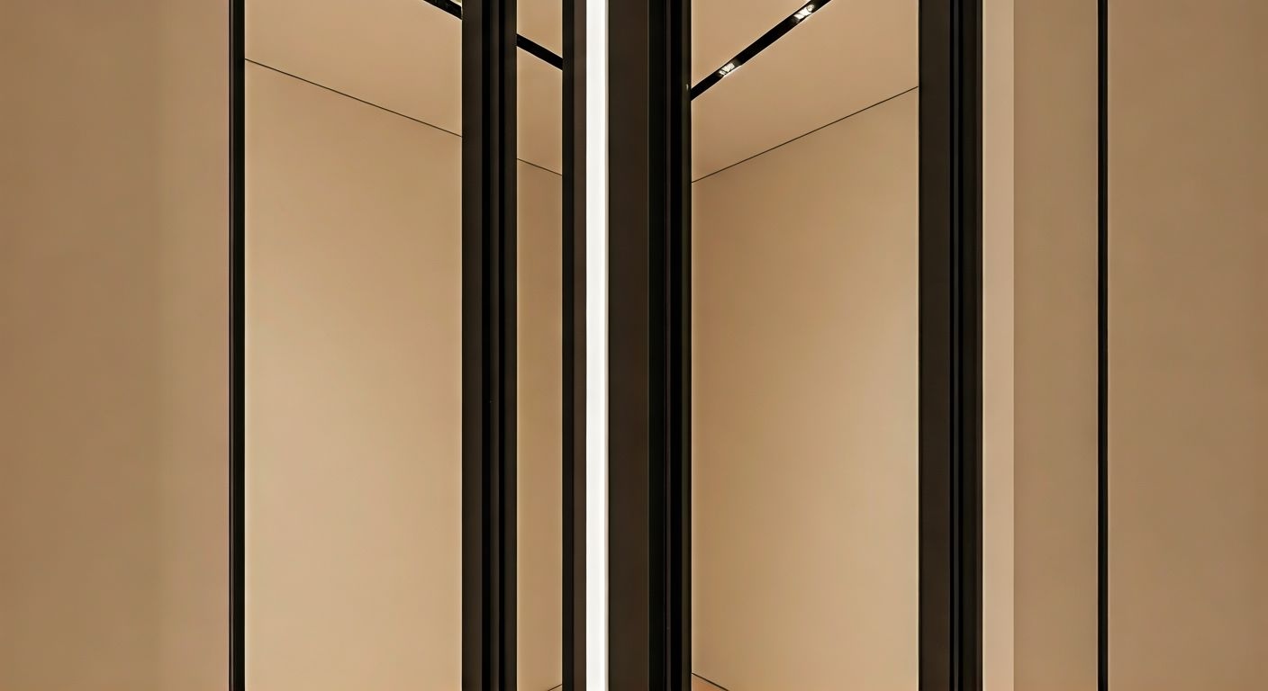 деталь зеркального шкафа купе