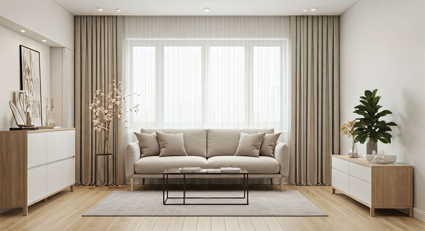 Компактная гостиная с легкой мебелью