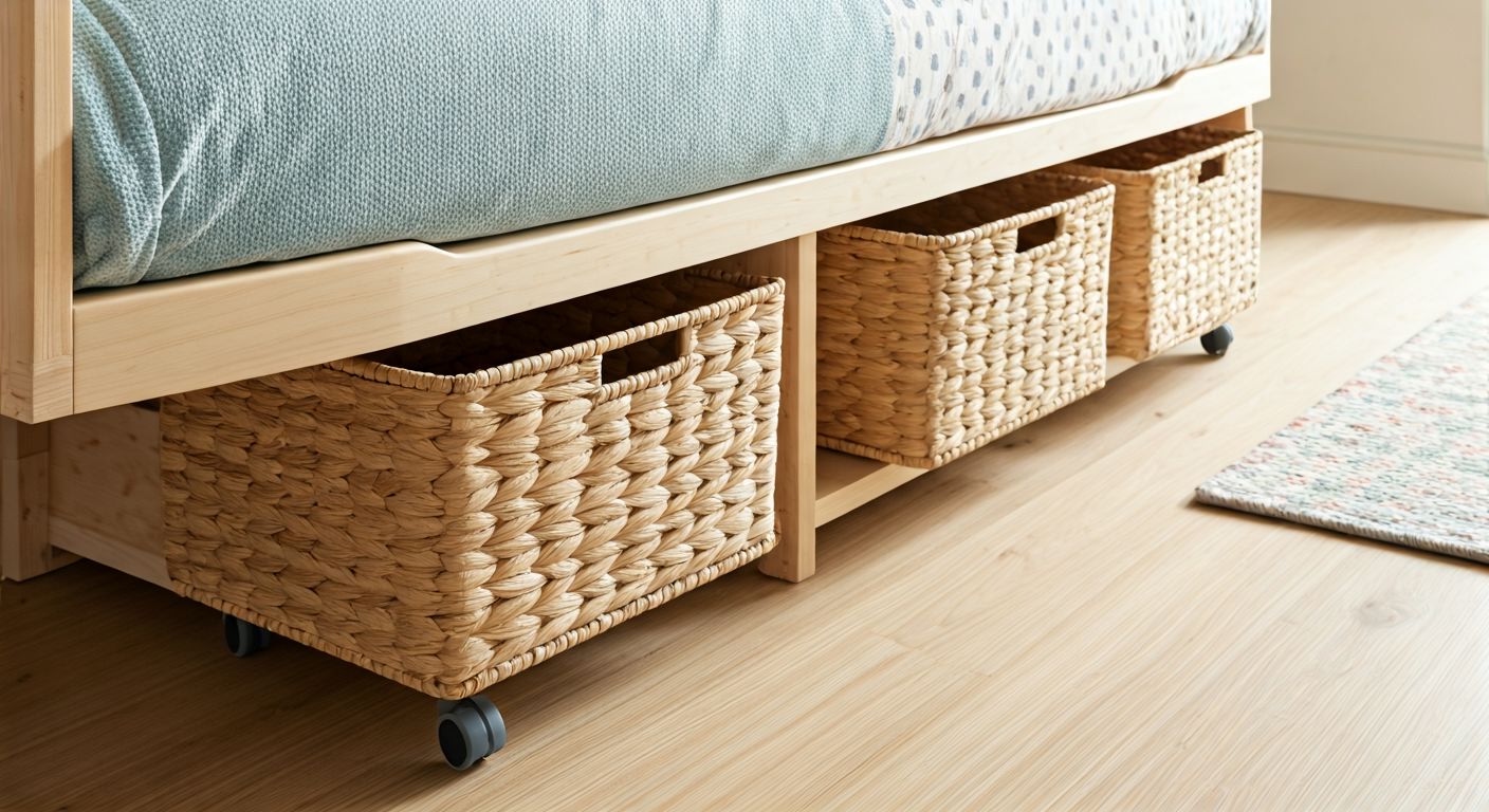 Выдвижные ящики и открытые стеллажи