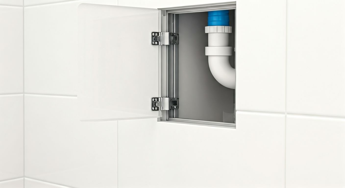 детальный вид съёмной панели и труб