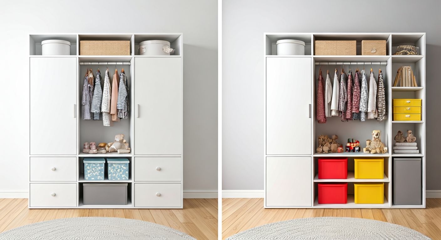 два шкафа для одежды и игрушек