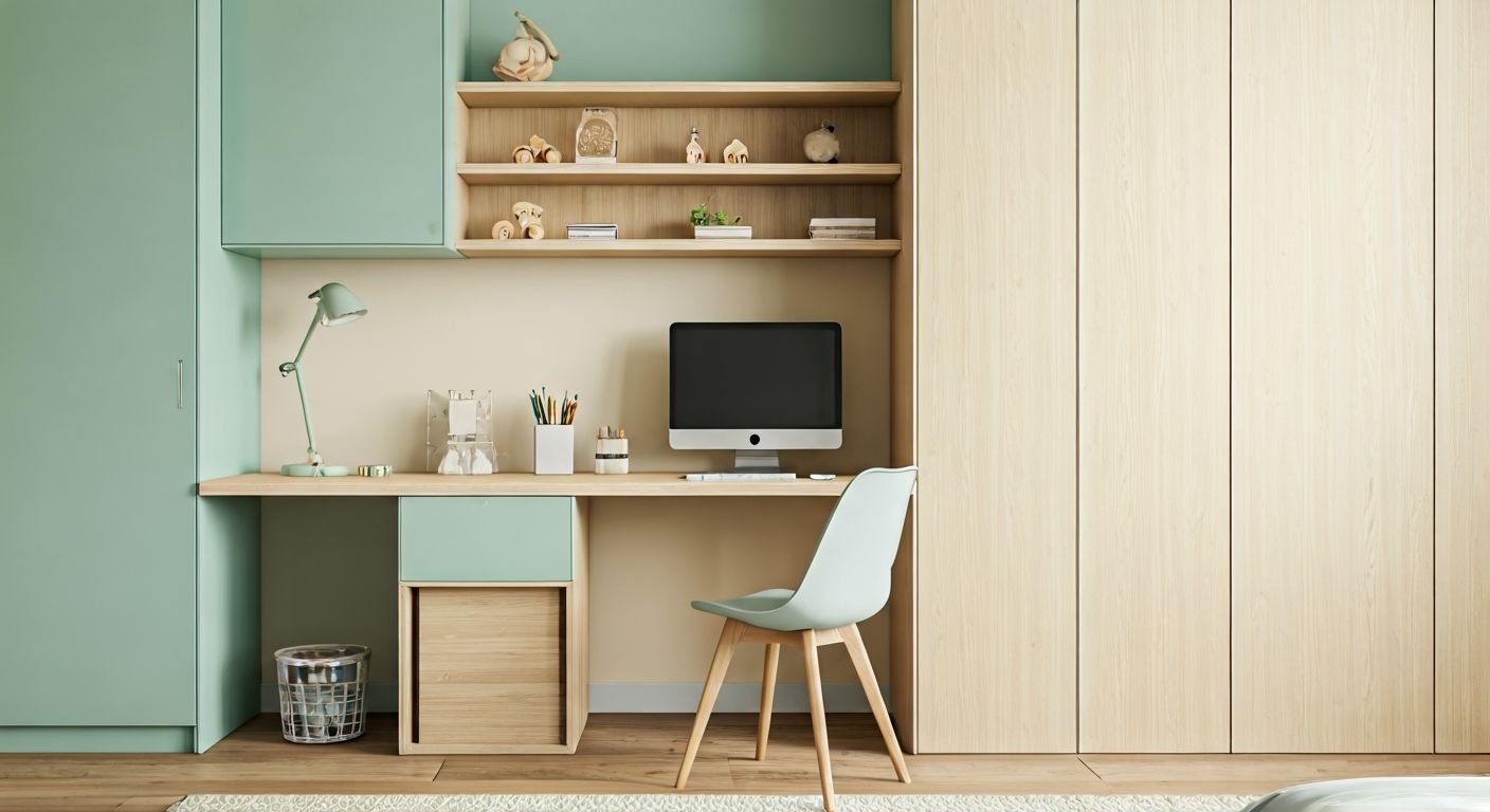Уголок для учебы с письменным столом