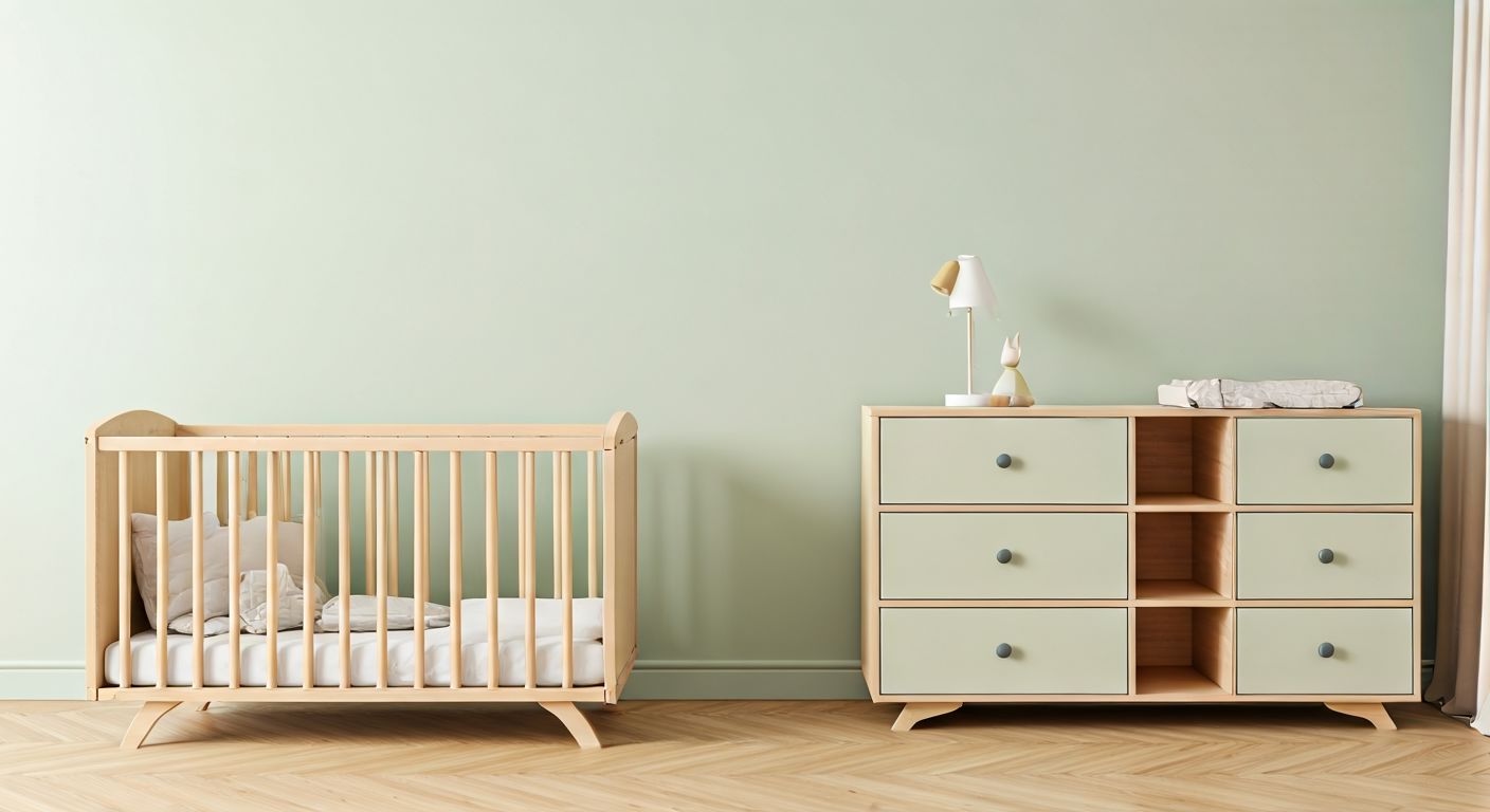 Уютная комната малыша со светлой мебелью