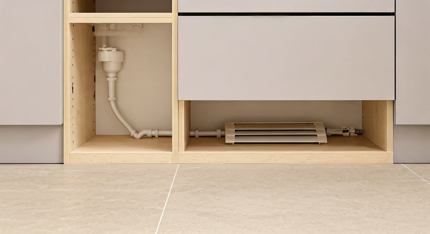 Цоколь с декоративной панелью для труб