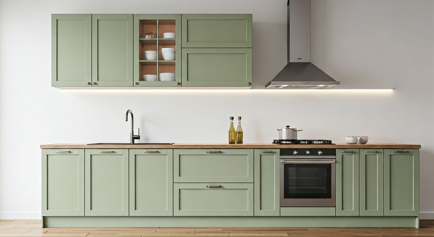 Детальный вид углового кухонного гарнитура