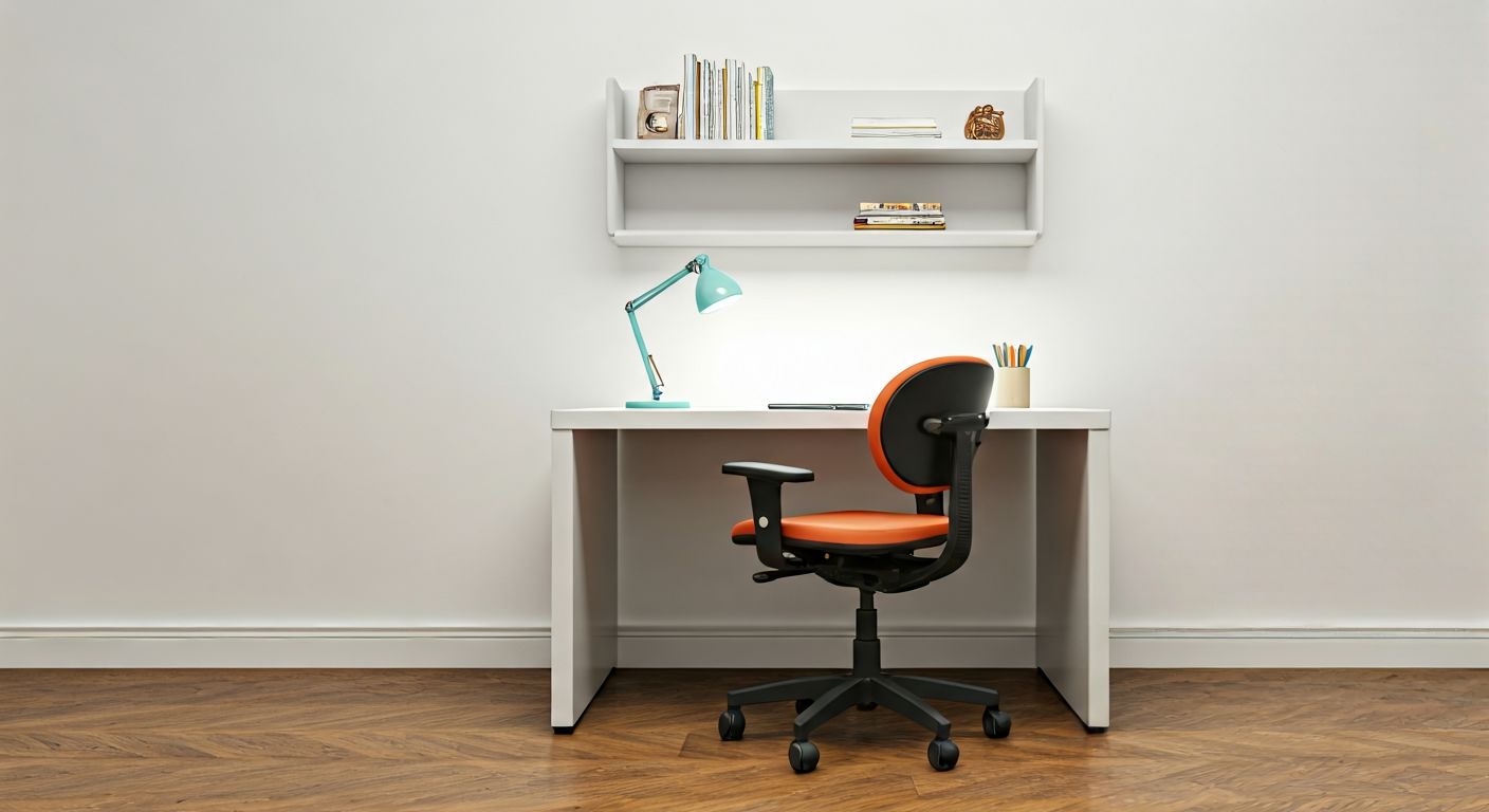 детский эргономичный стол с полками