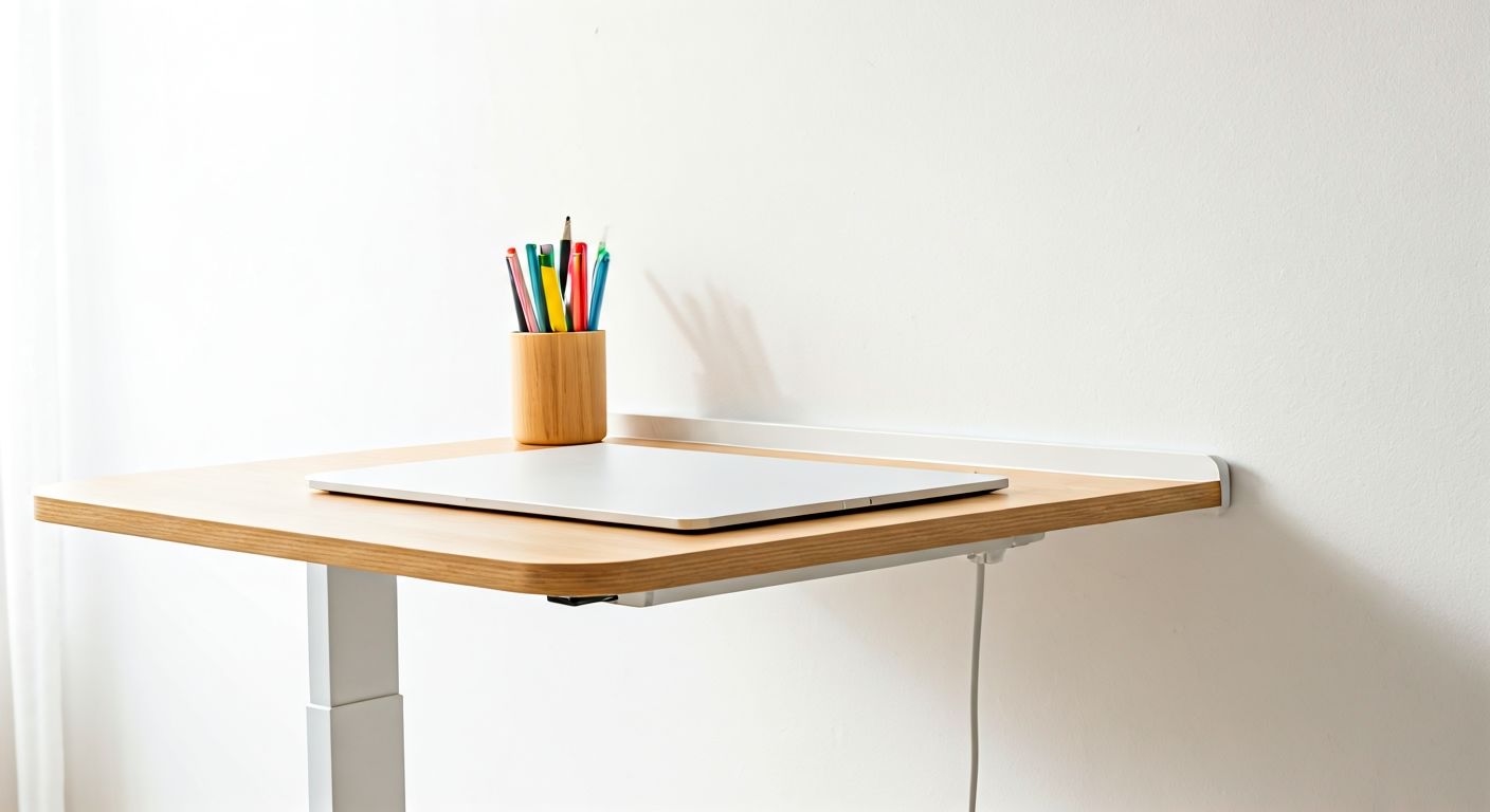 Детский регулируемый письменный стол в интерьере