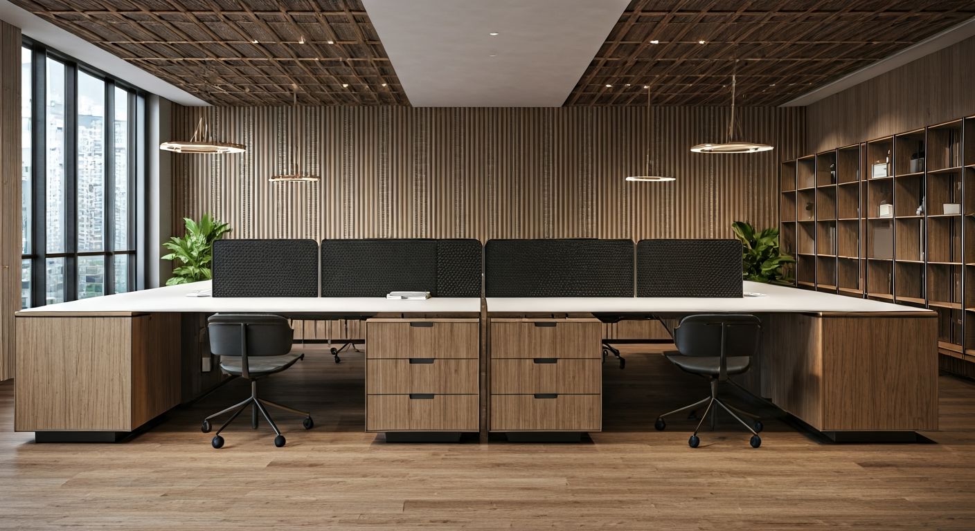 Роскошный офис с открытой планировкой