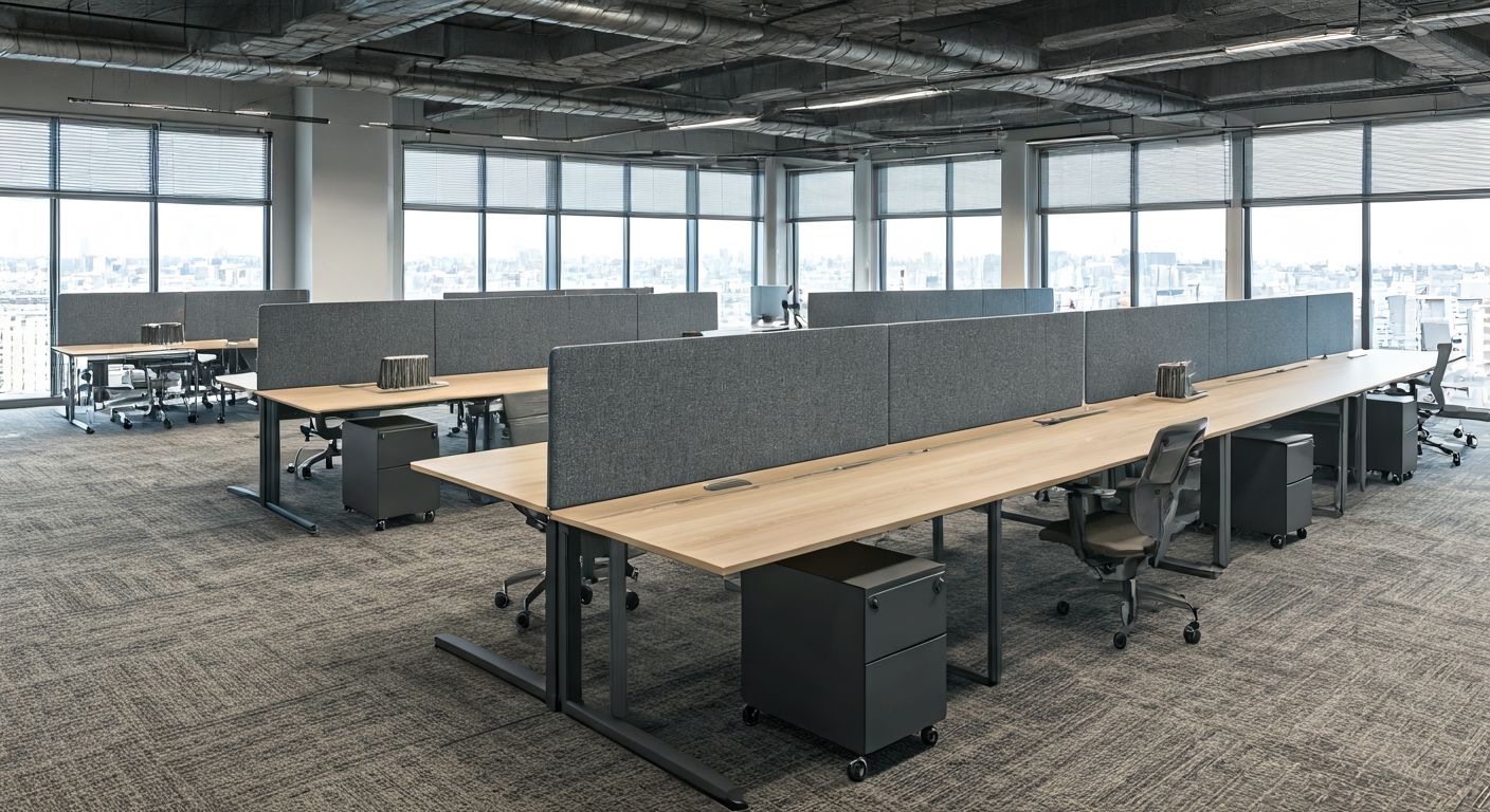 Открытое пространство с модульными перегородками