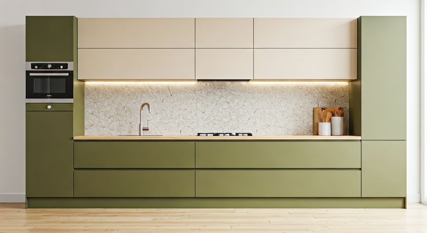 Современная кухня с матовыми фасадами
