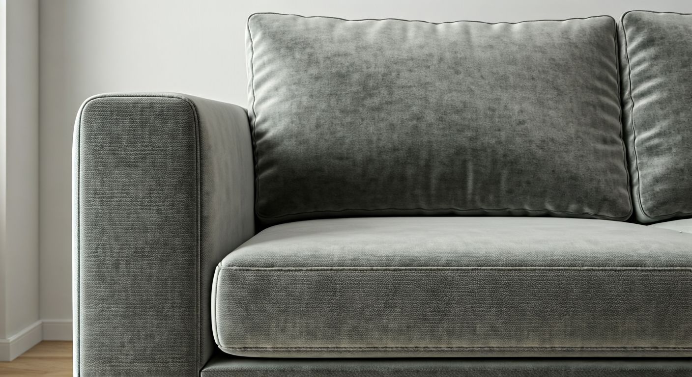 Крупный план текстуры серого велюра