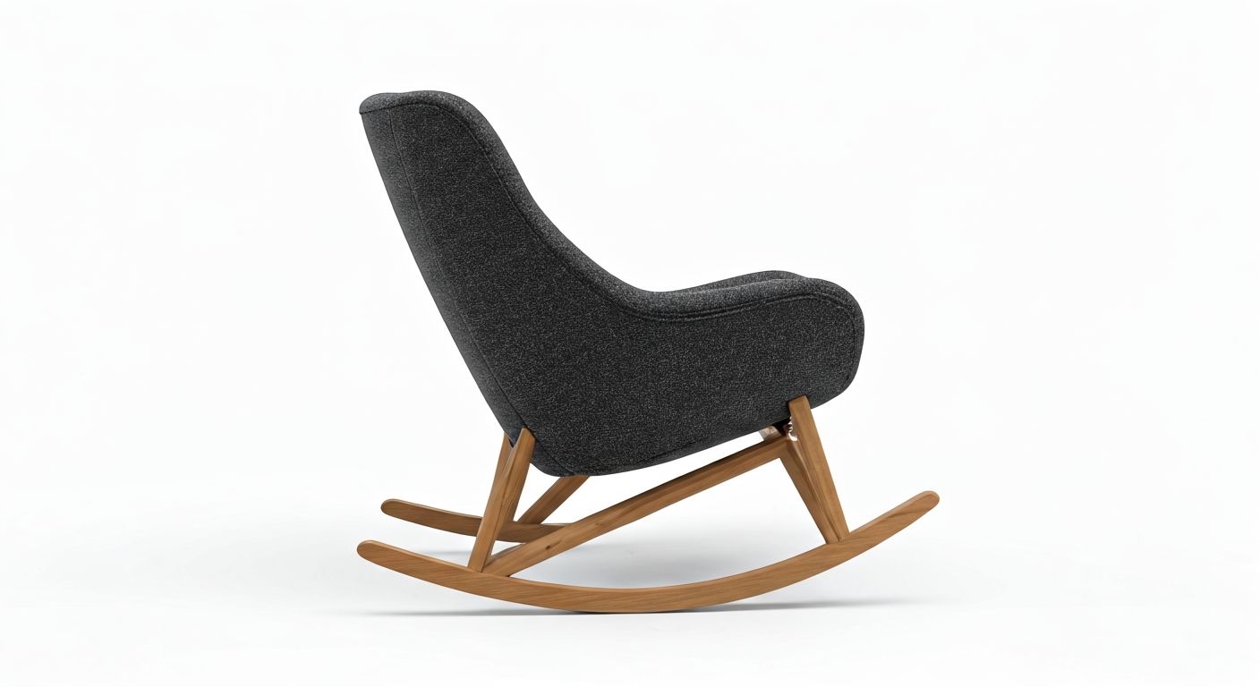 скандинавское кресло-качалка из дерева