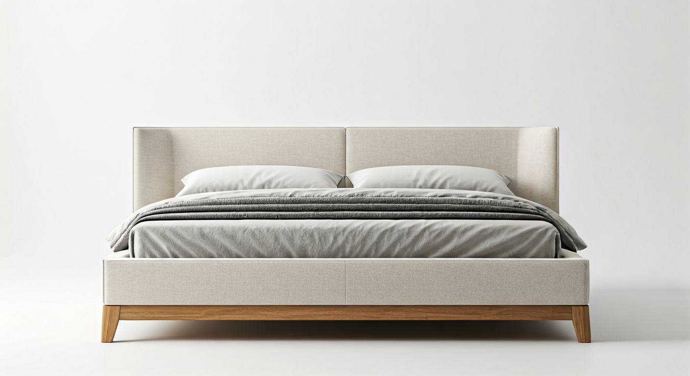 Роскошная двуспальная кровать в спальне