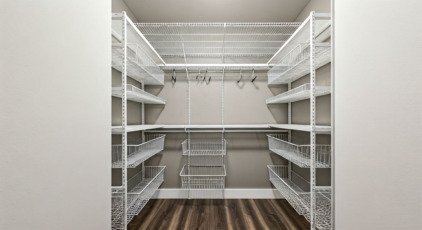 мини-гардеробная в бывшей кладовке