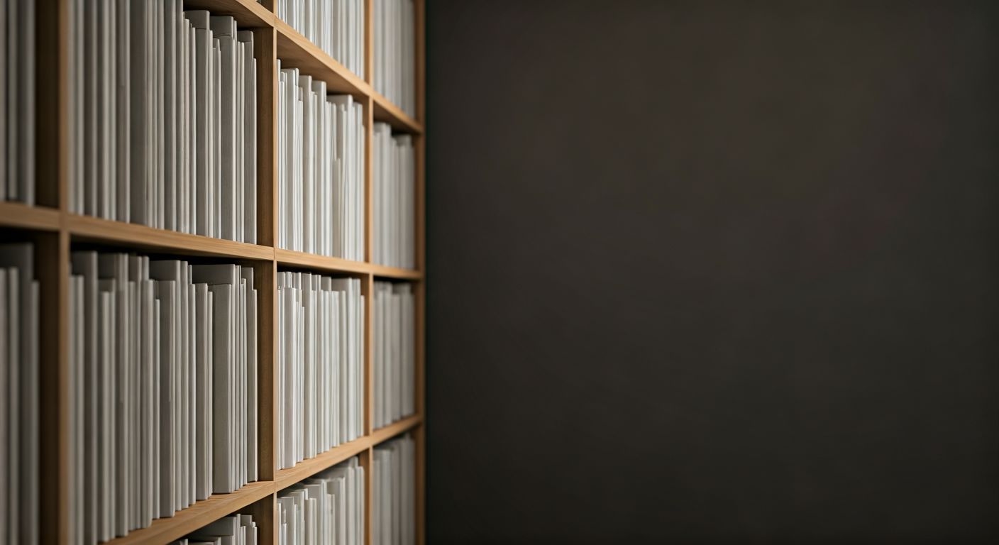 минималистичные книги по высоте на полке