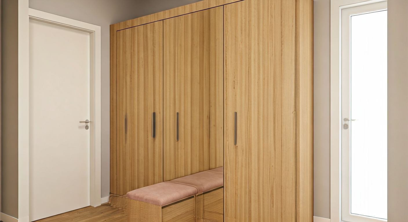 встроенный шкаф-купе с зеркальными дверями