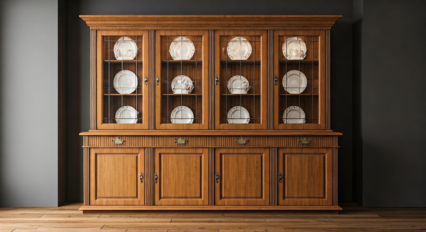 роскошный старинный буфет в кухне