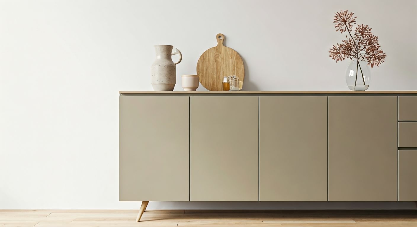 современный буфет в минималистичной кухне