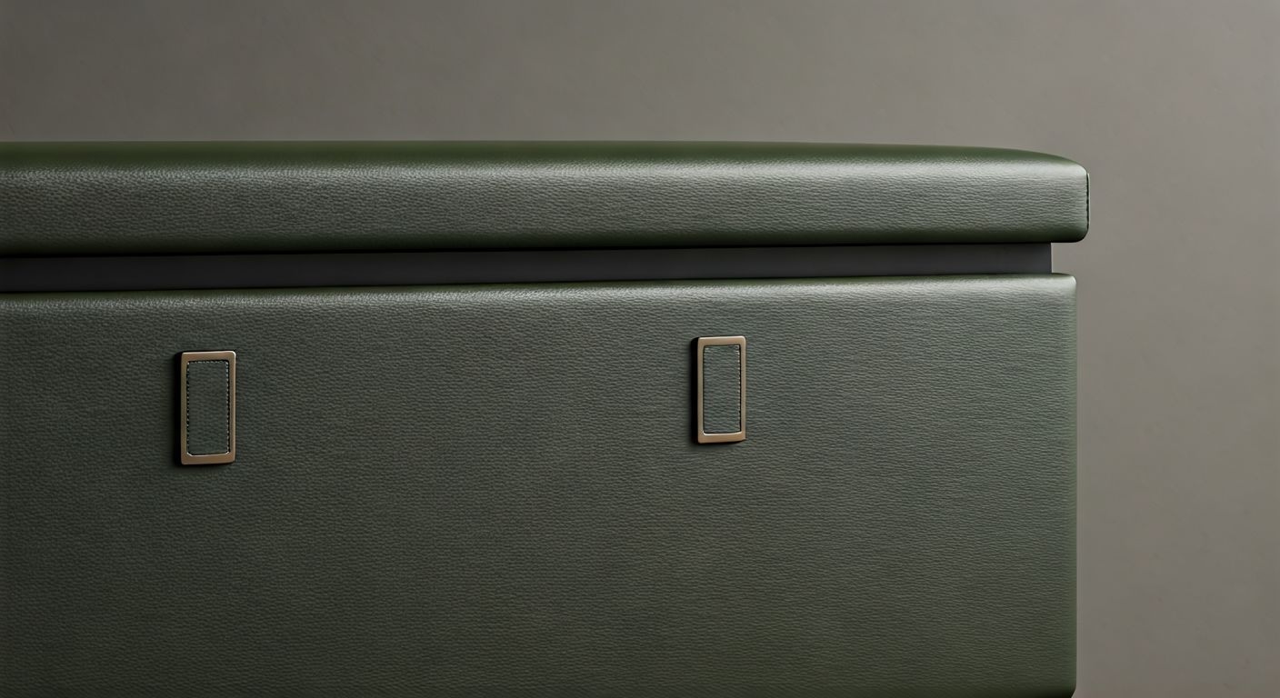 Банкетка с ящиком, открытым механизмом