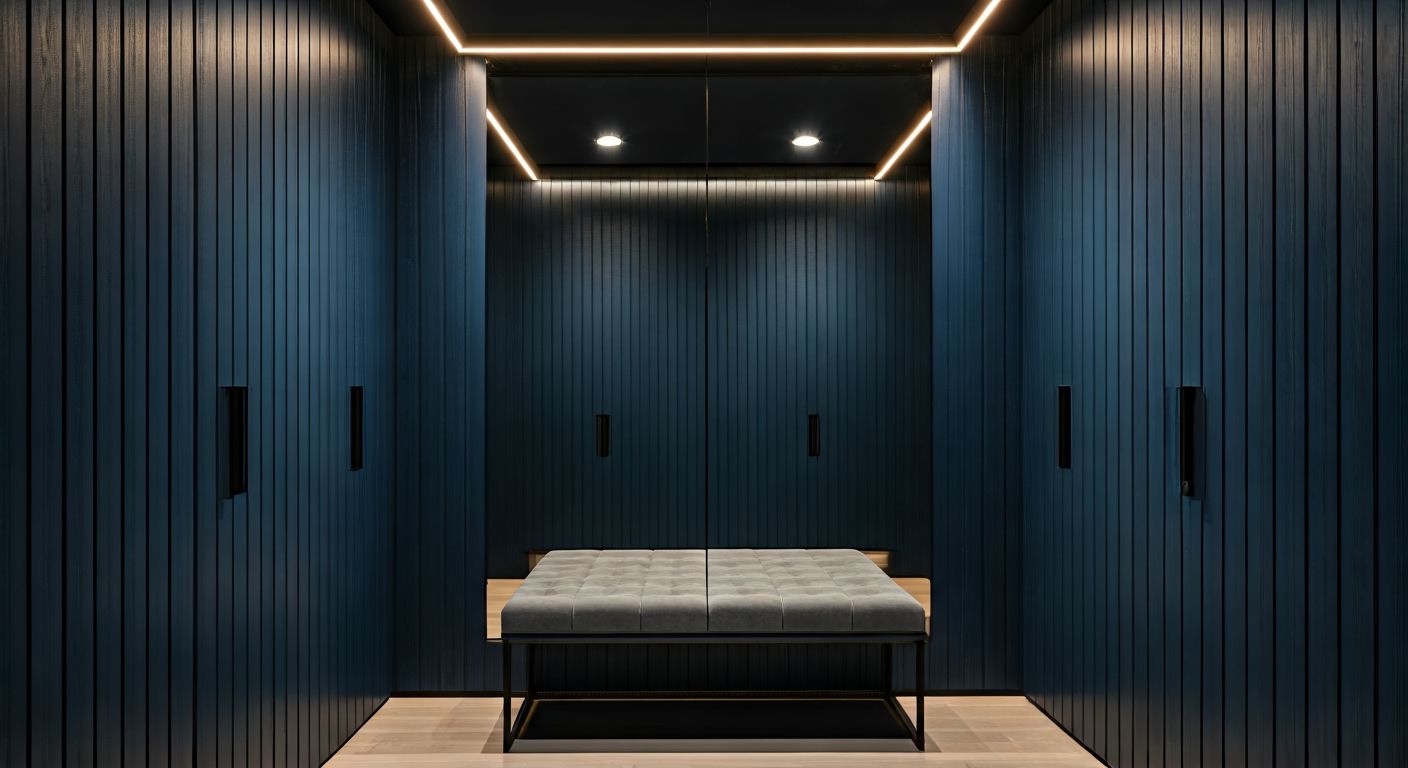 Роскошная встроенная гардеробная в прихожей