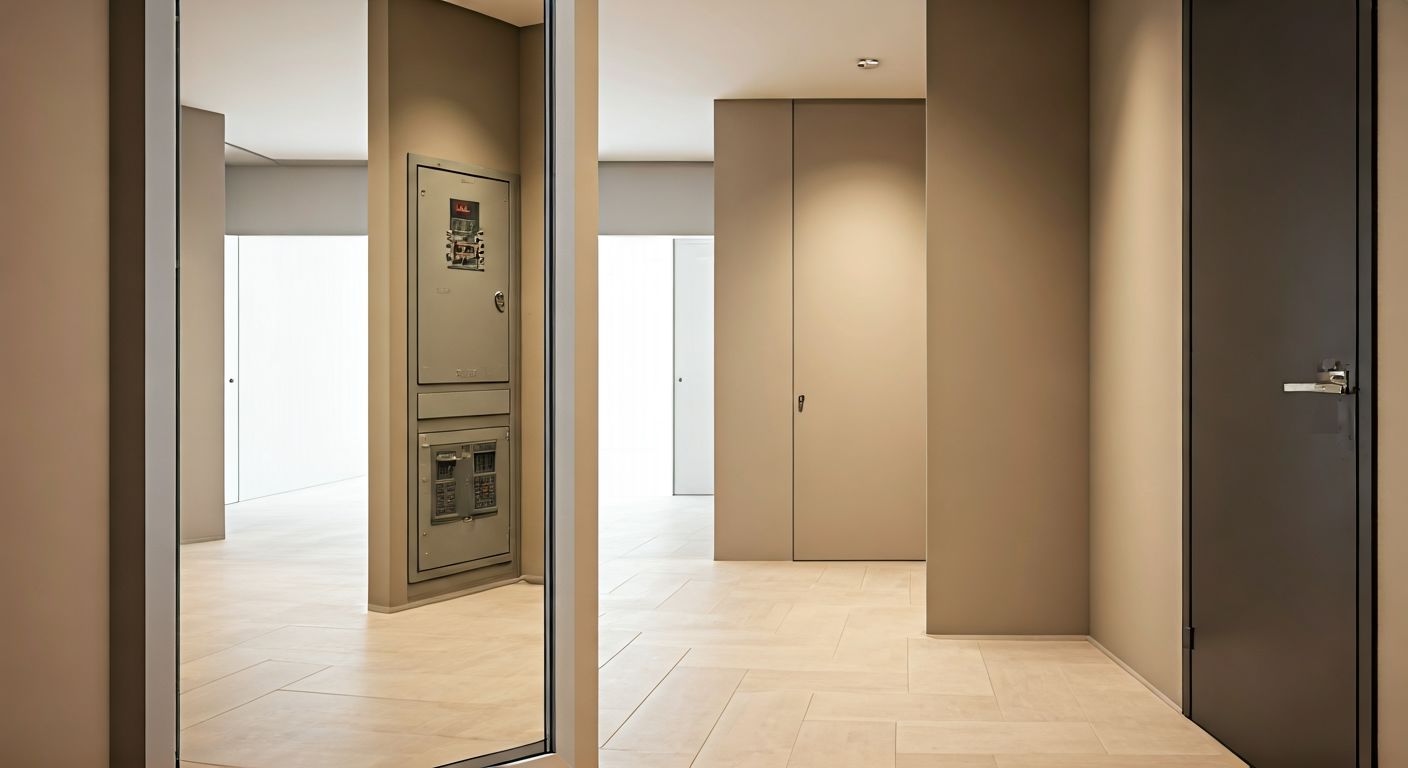 Прихожая с зеркальной панелью-щитом