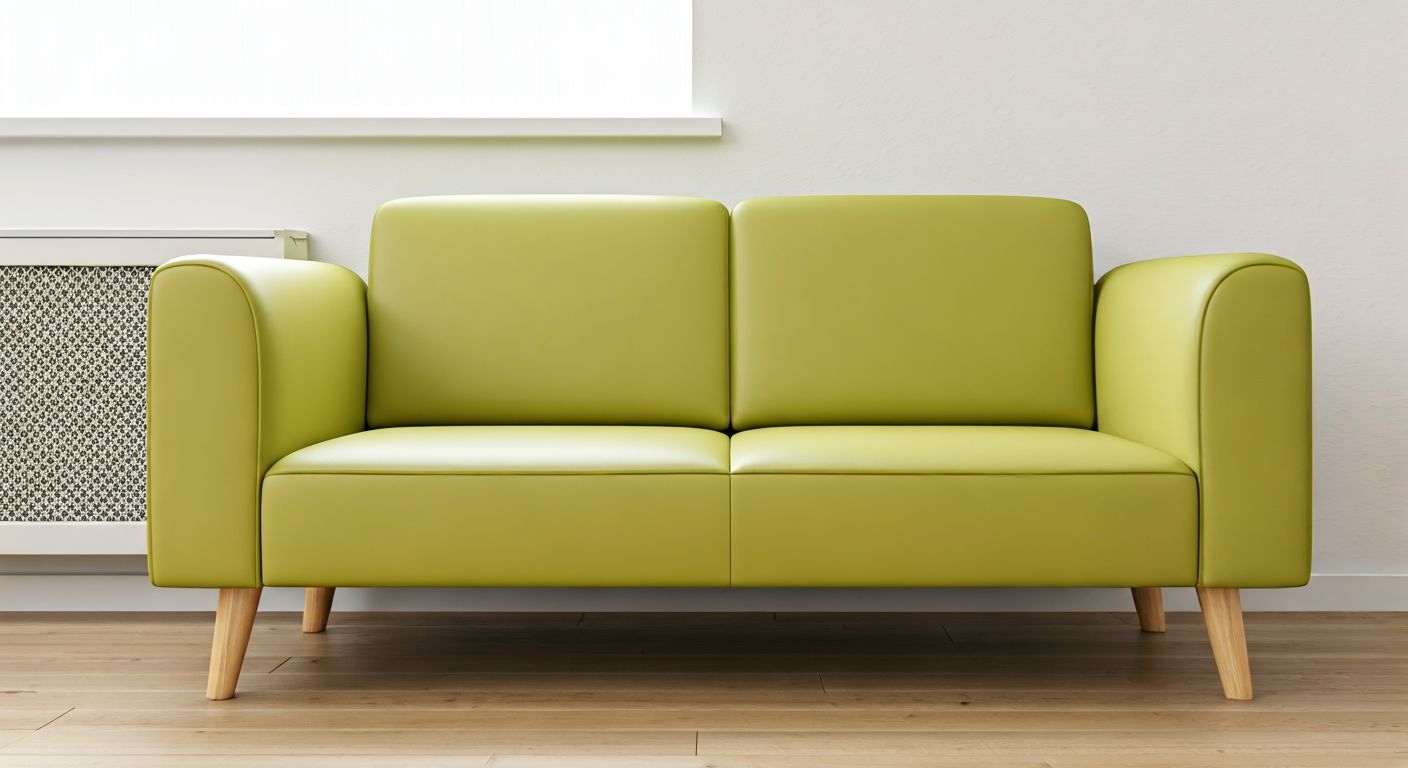 компактный диван под окном в детской