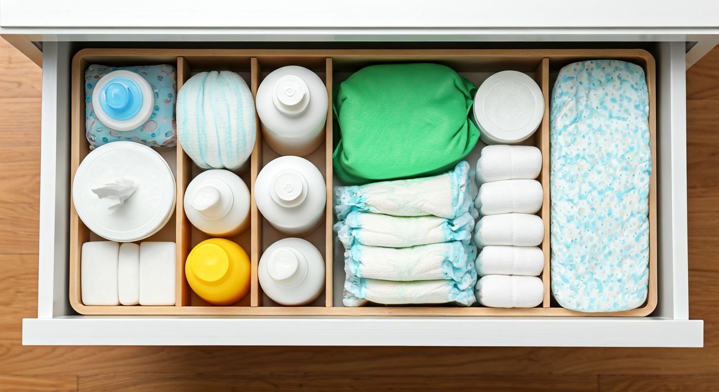 вид сверху на верхний ящик