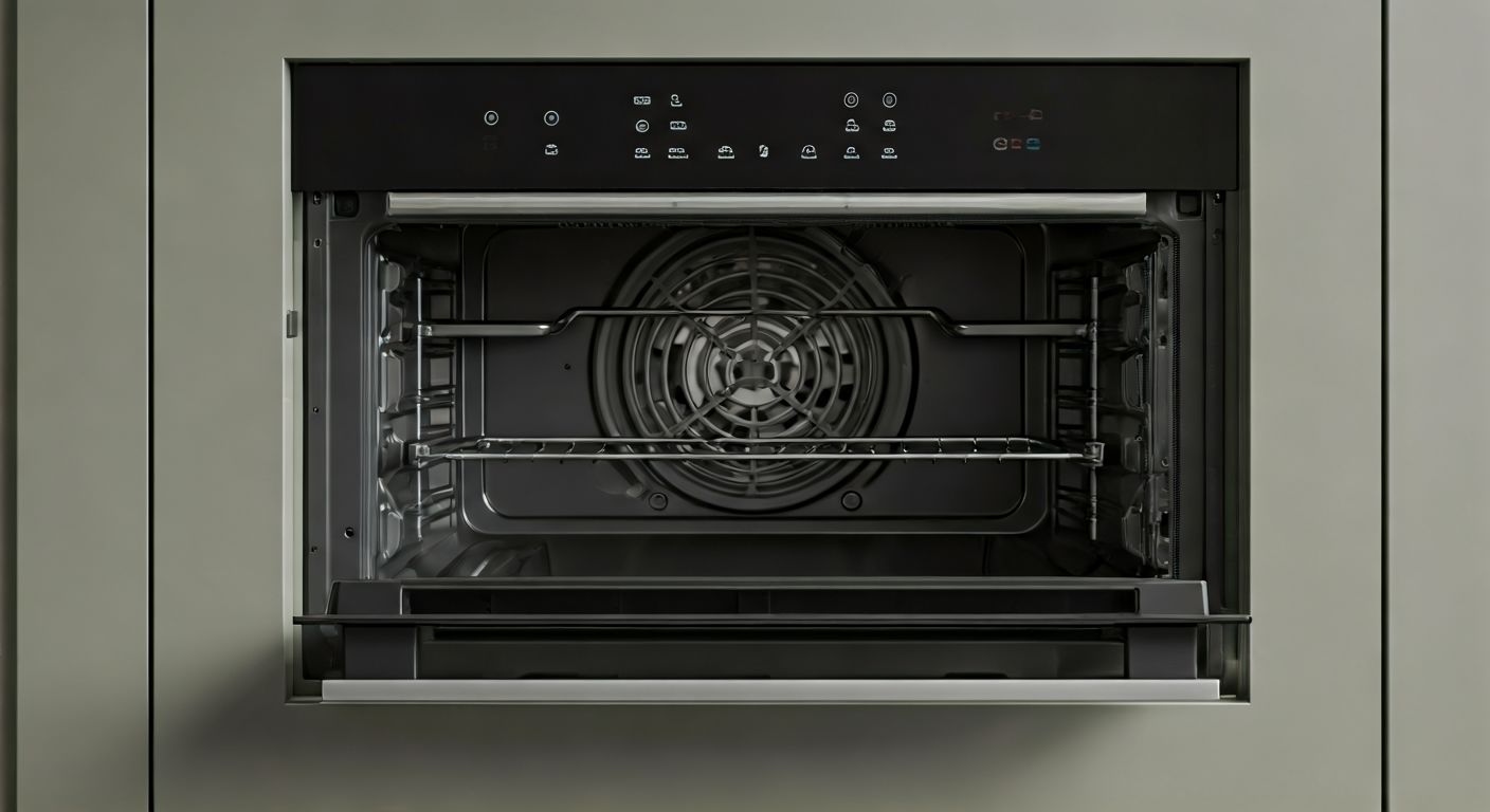 вид сзади на подключение встроенного духового шкафа