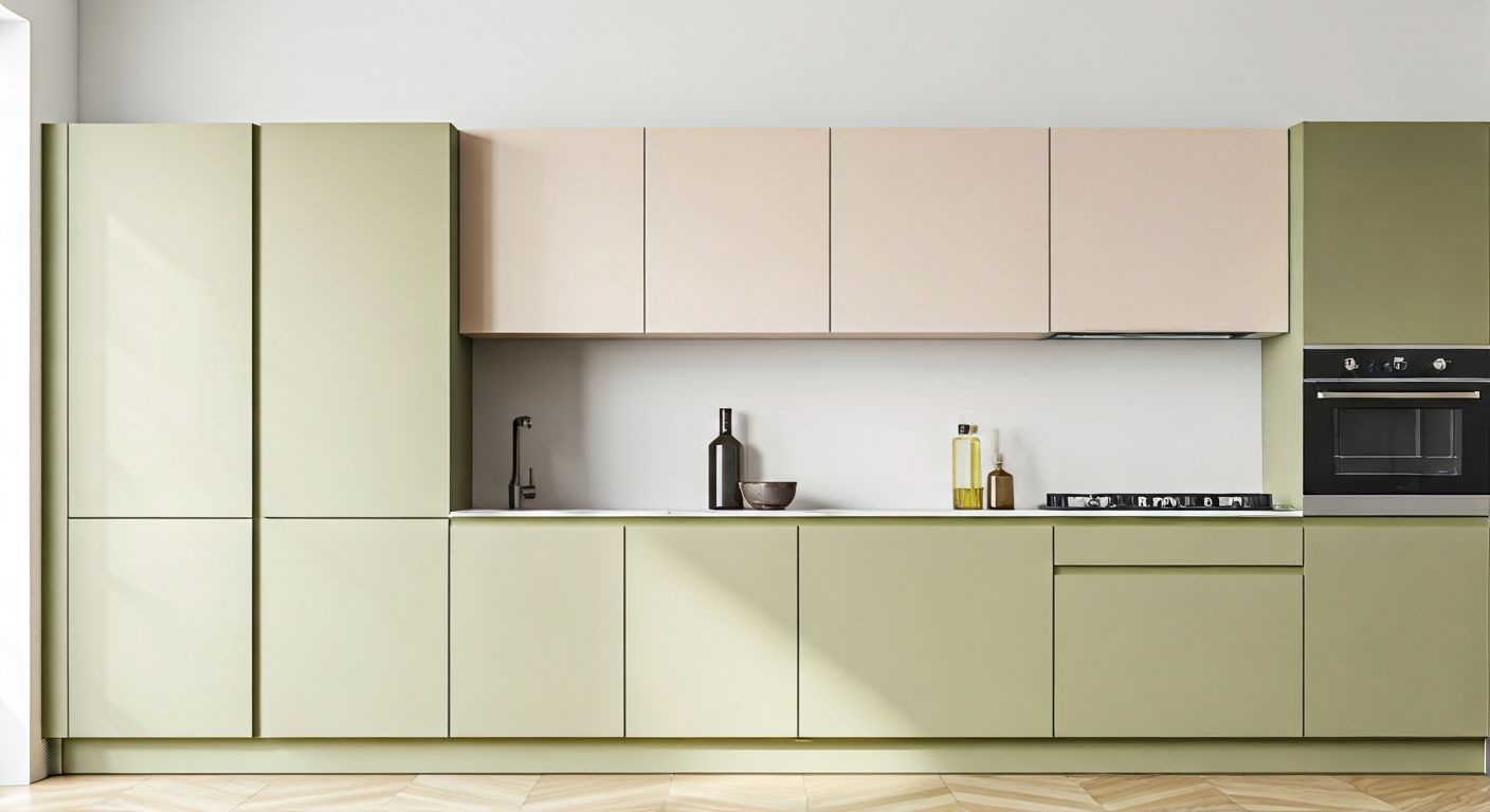 минималистичная кухня с матовыми фасадами