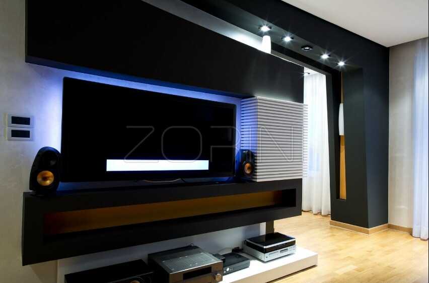 Мебель в гостиную в черном стиле - фото